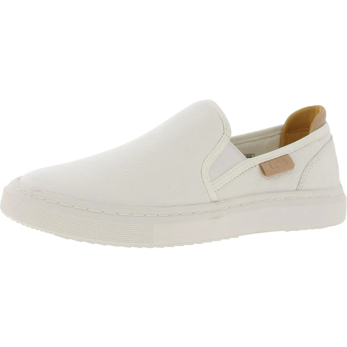 1130779 Womens Logo Leather Slip-On Sneakers