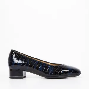 11838 Navy Croc Patent