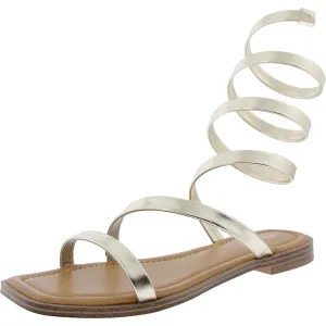 4500317710 Womens Tiered Manmade Lace Up Flats