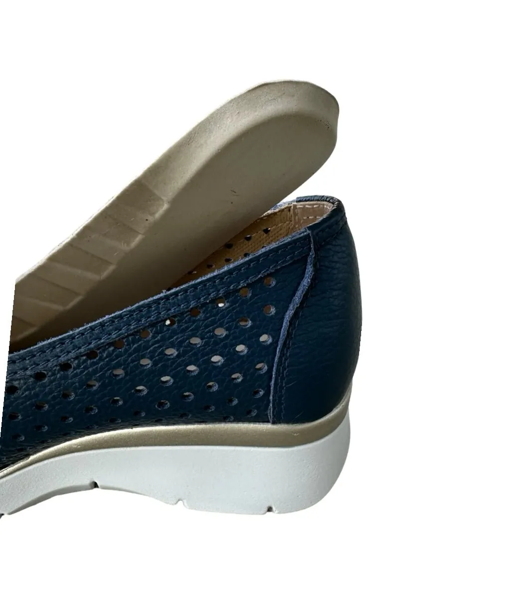 9069 Ocean Blue Perforated Slip On