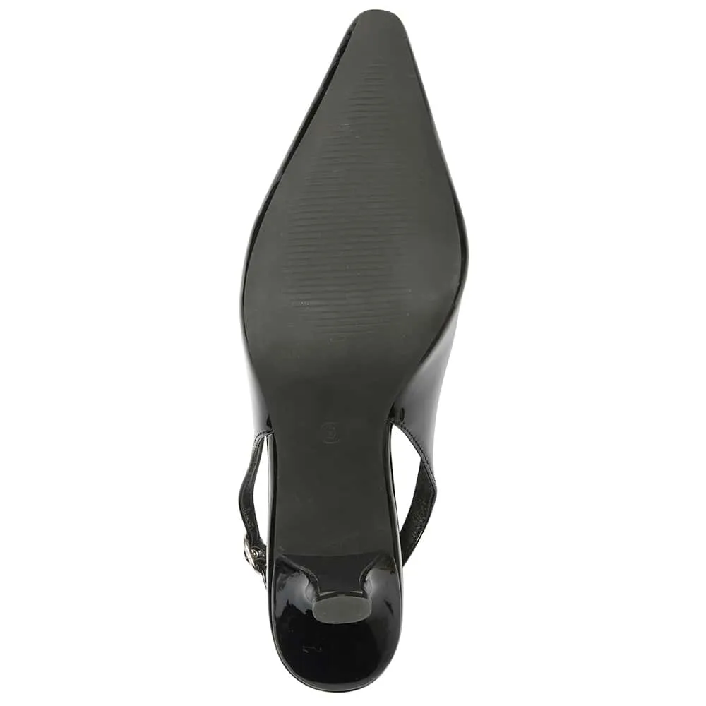 Abella Heel in Black Patent