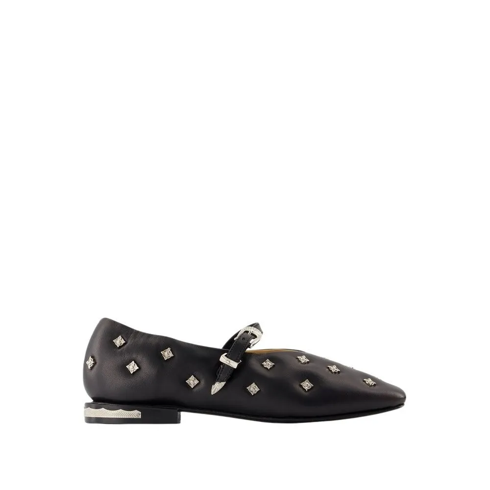 Aj1342 Ballerinas - Leather - Black
