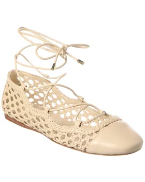 Alexandre Birman Tresse Leather Ballerina Flat
