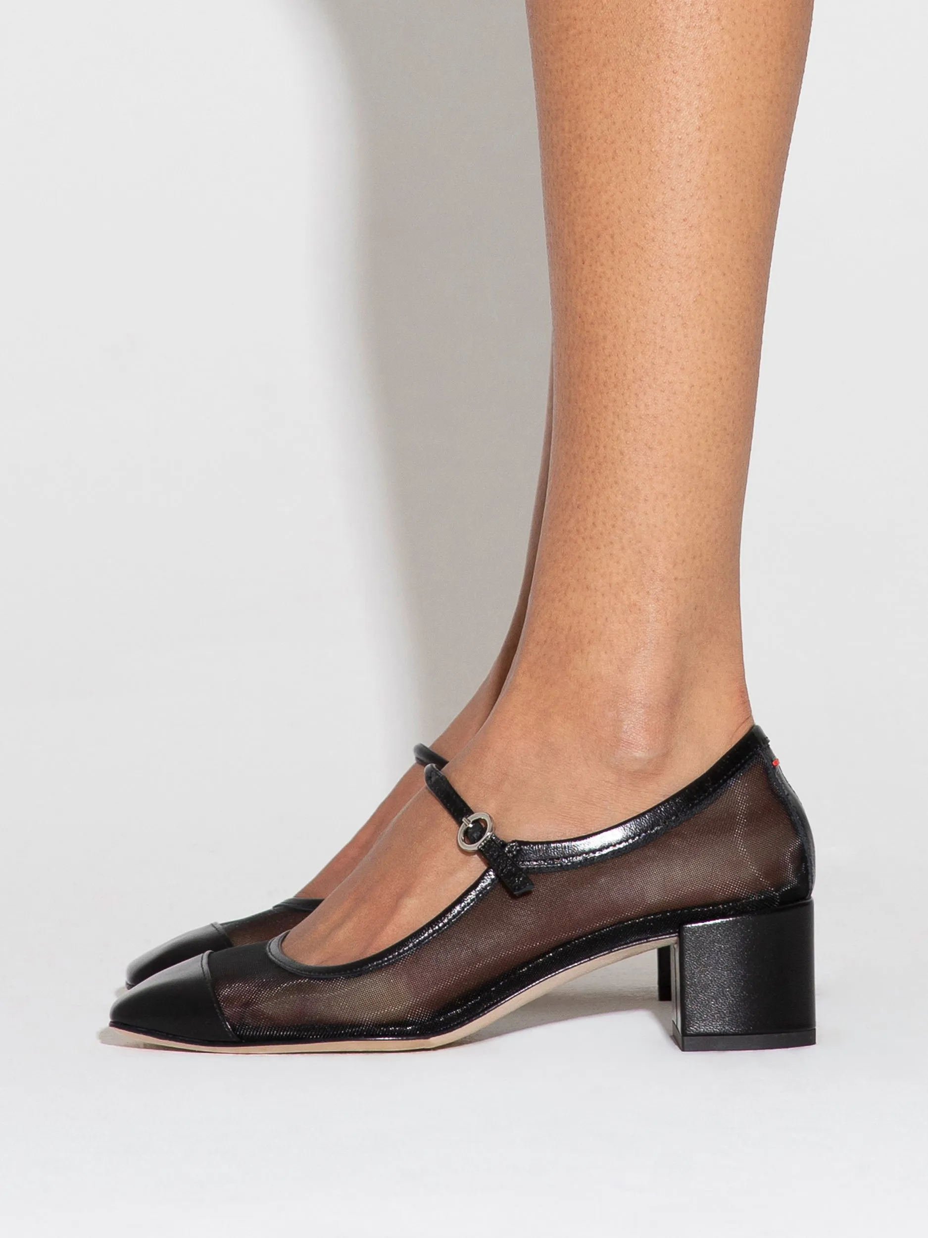 Aline Mesh Mary-Jane Pumps