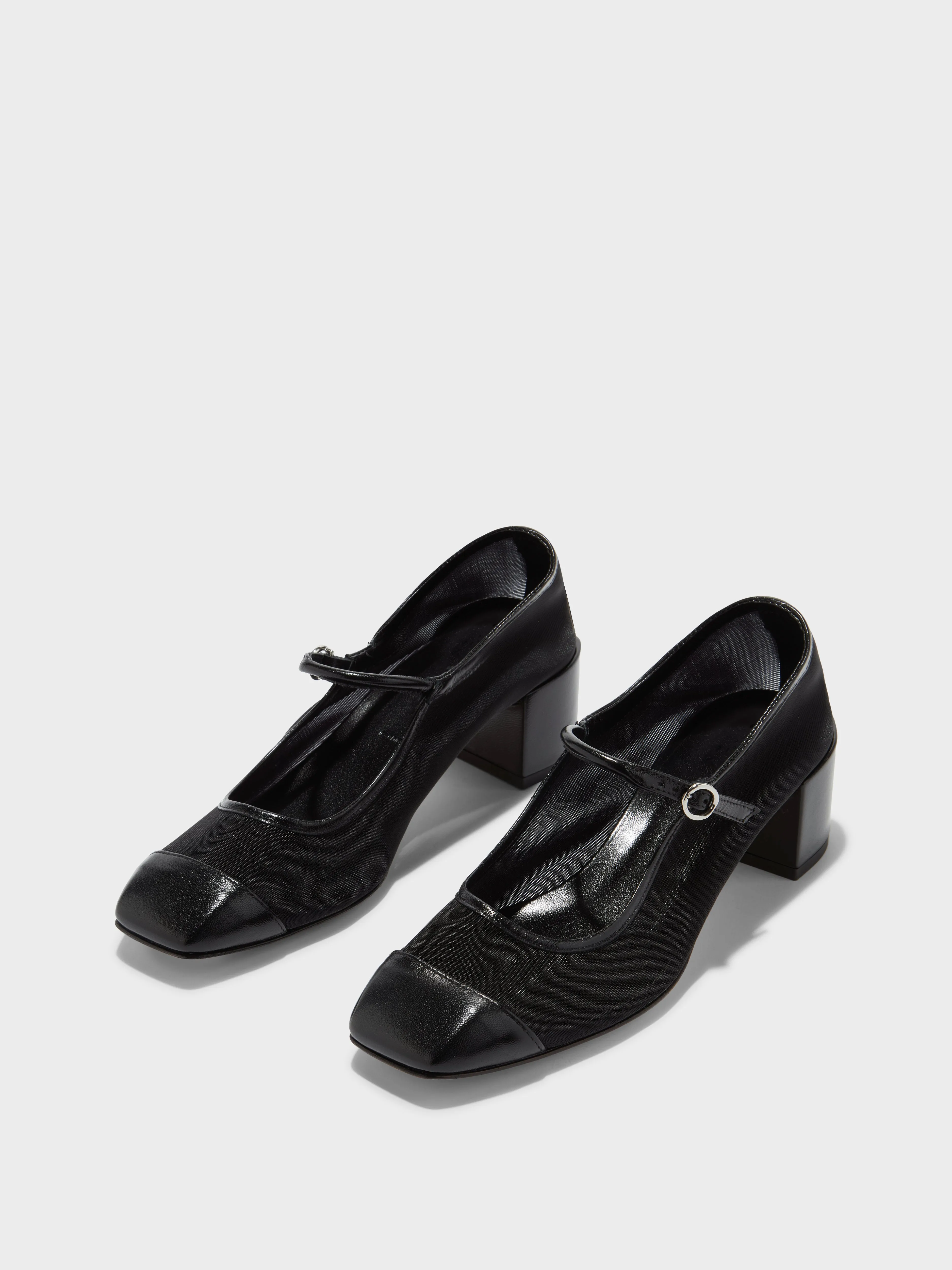 Aline Mesh Mary-Jane Pumps