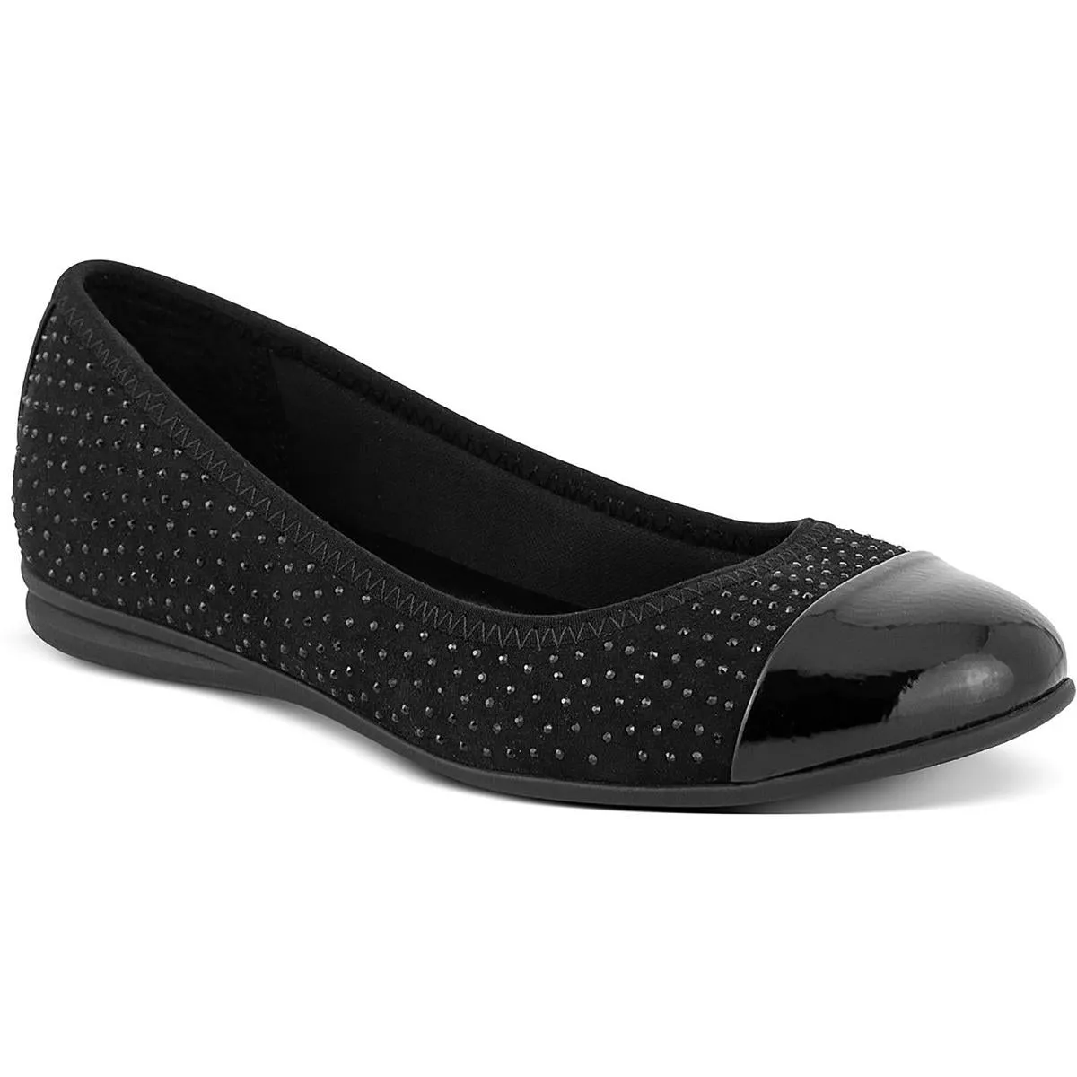 Ambree Womens Rhinestone Toe Cap Slip On Shoes