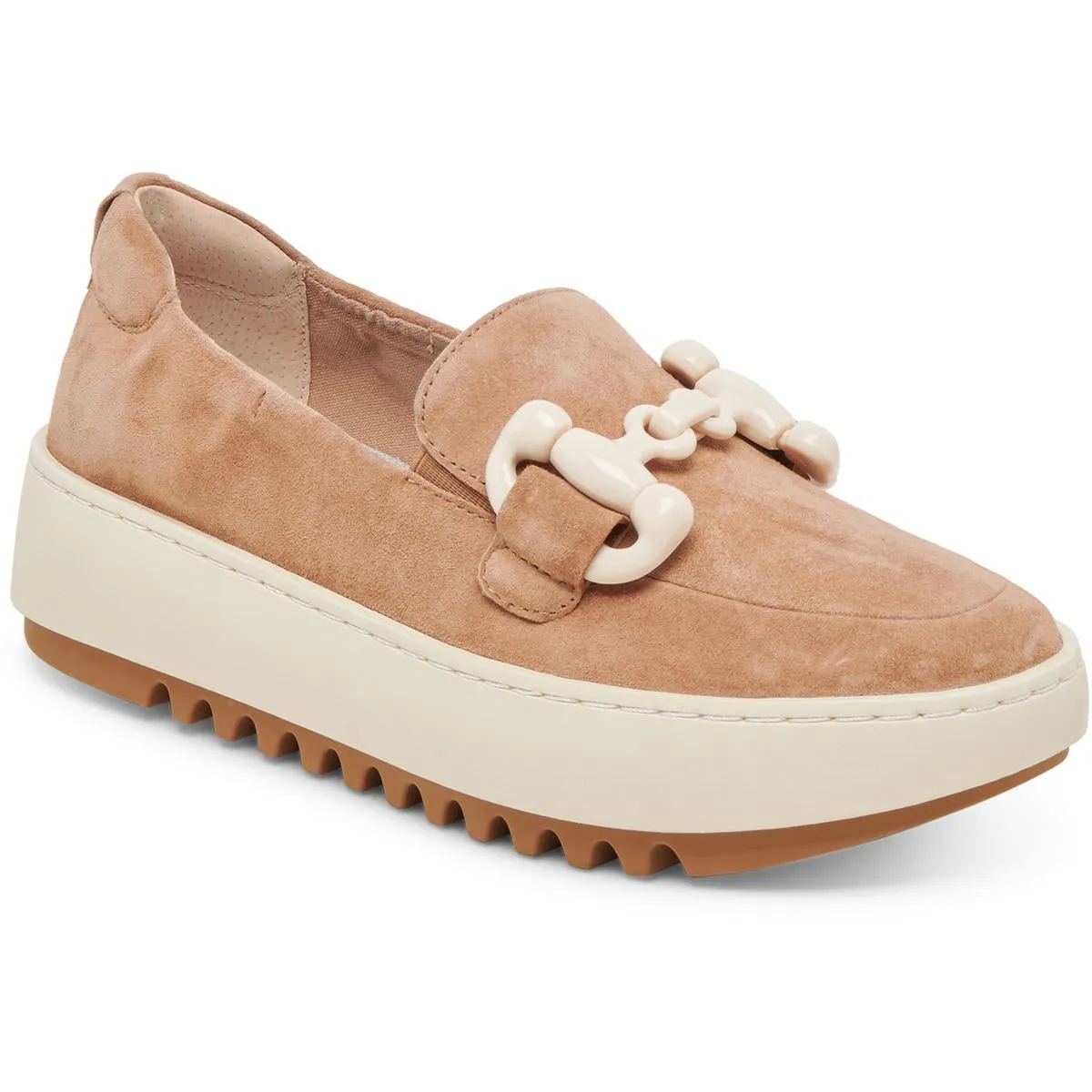 Andres Womens Padded Insole Suede Loafers