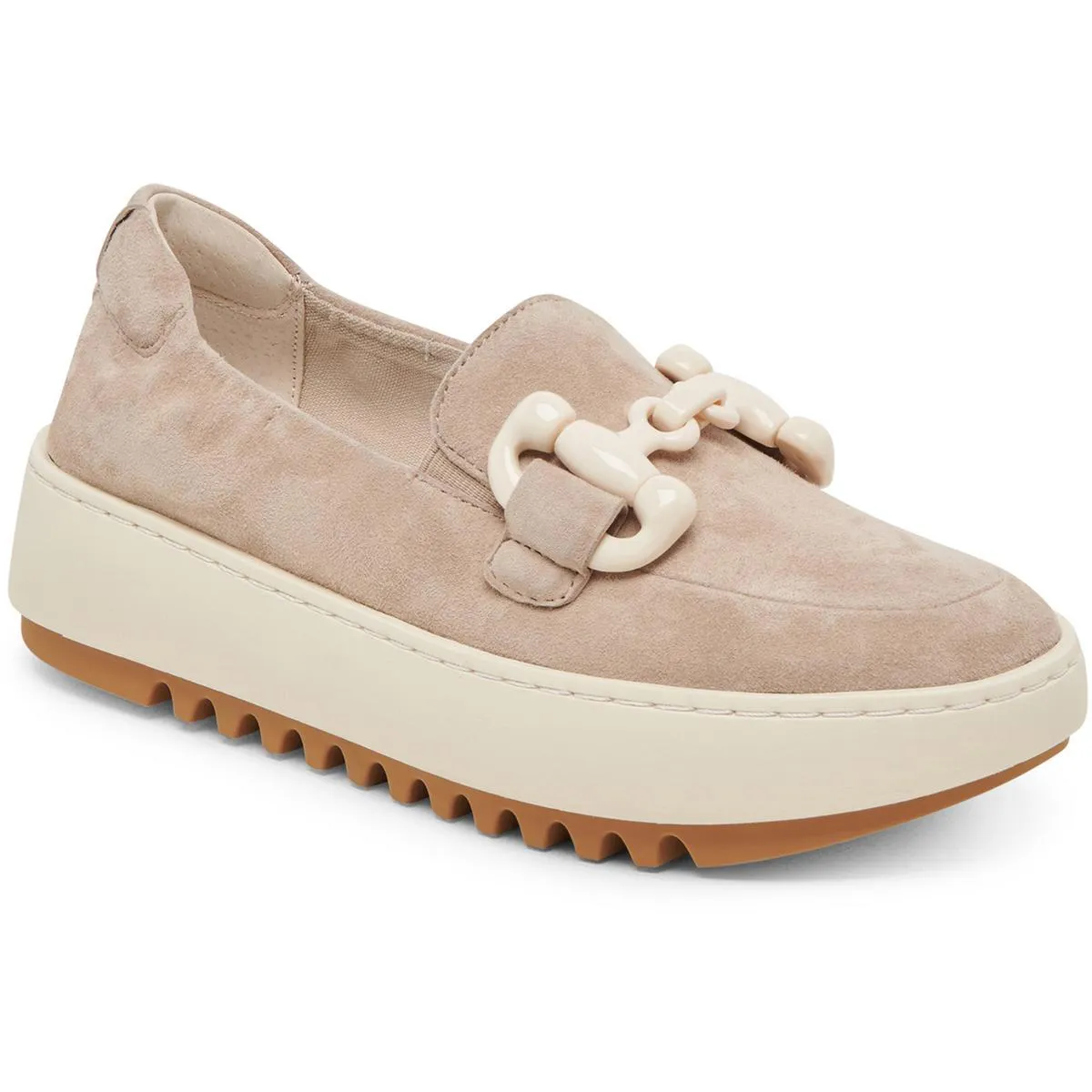 Andres Womens Padded Insole Suede Loafers