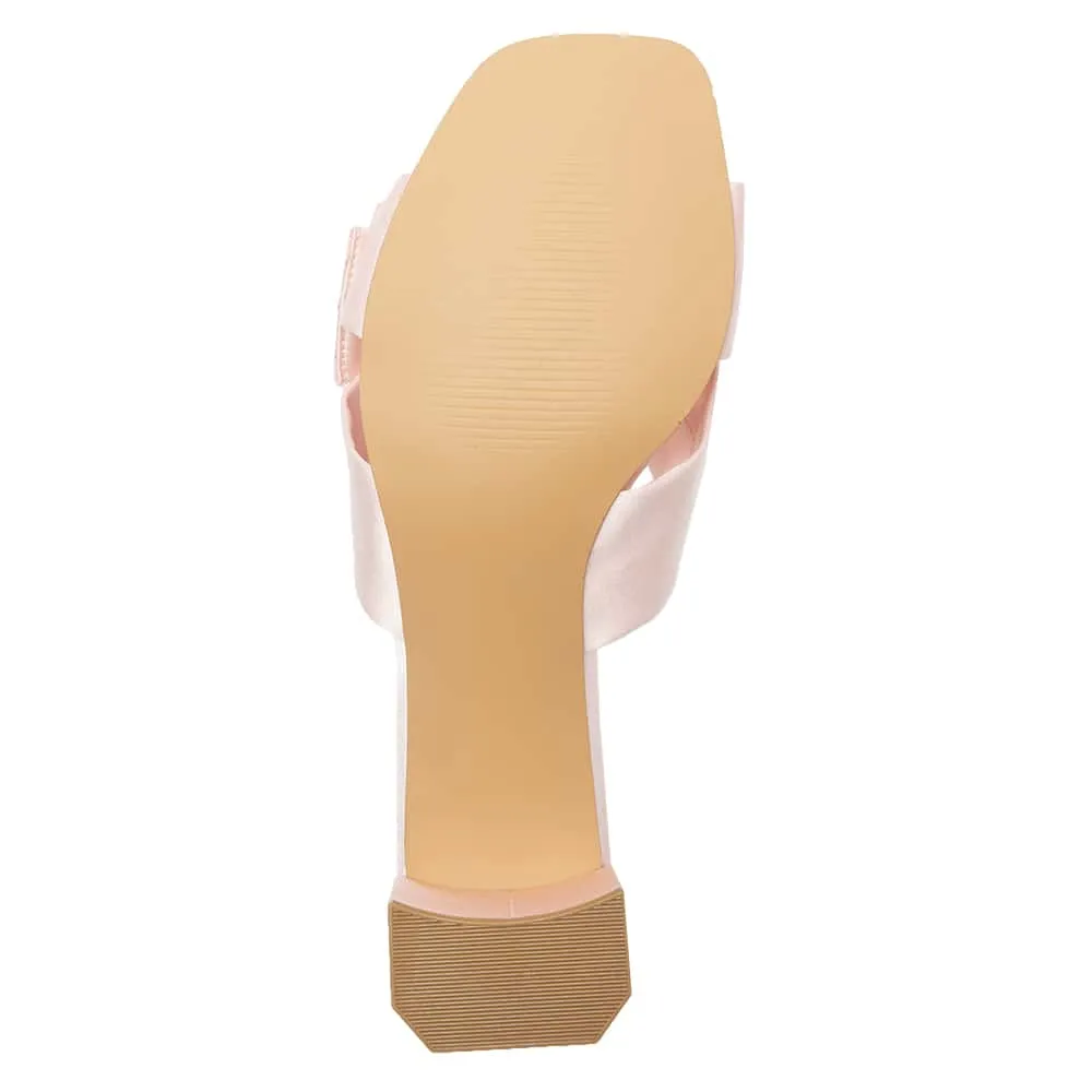 Aria Heel in Blush Satin