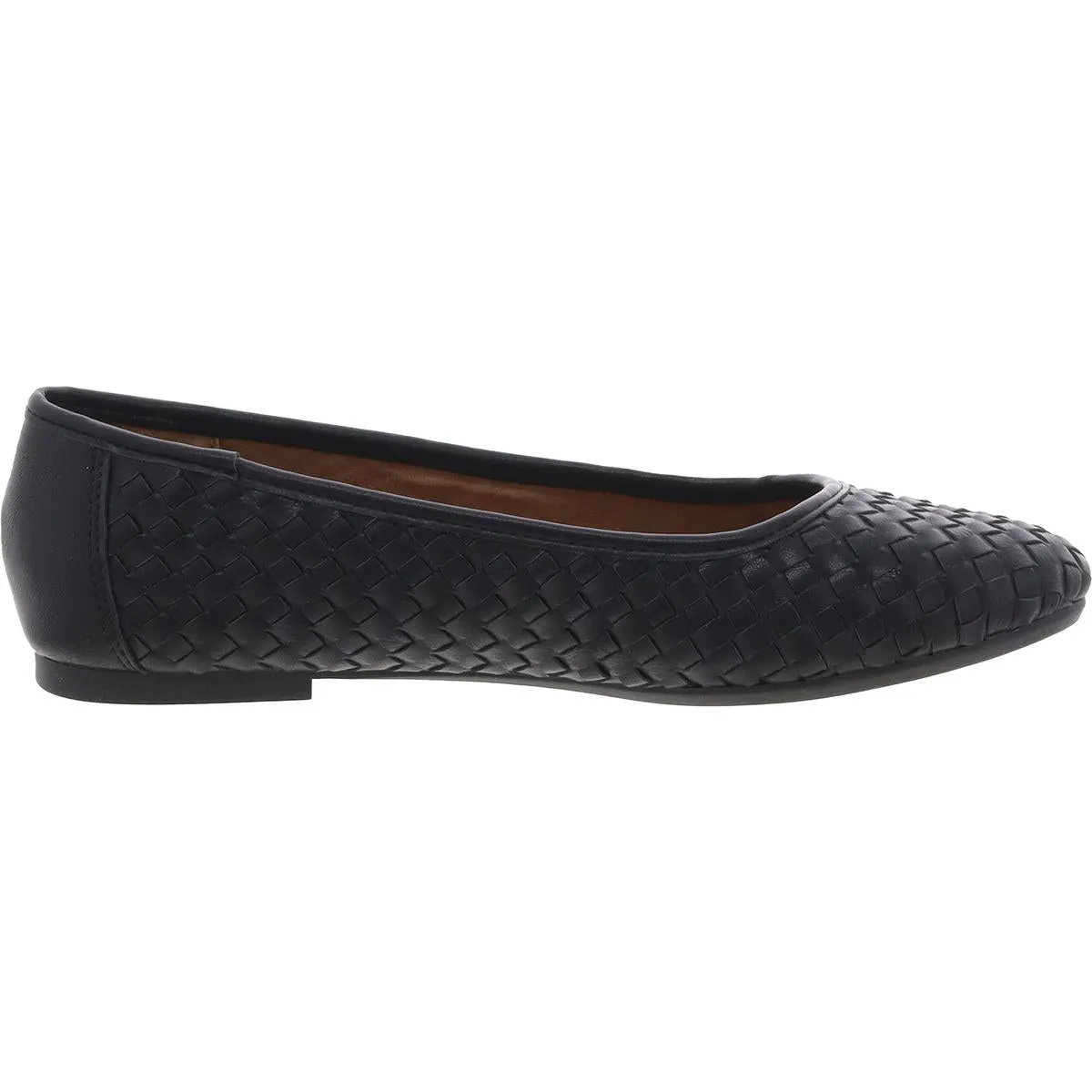 Ariinn Womens Woven Faux Leather Ballet Flats