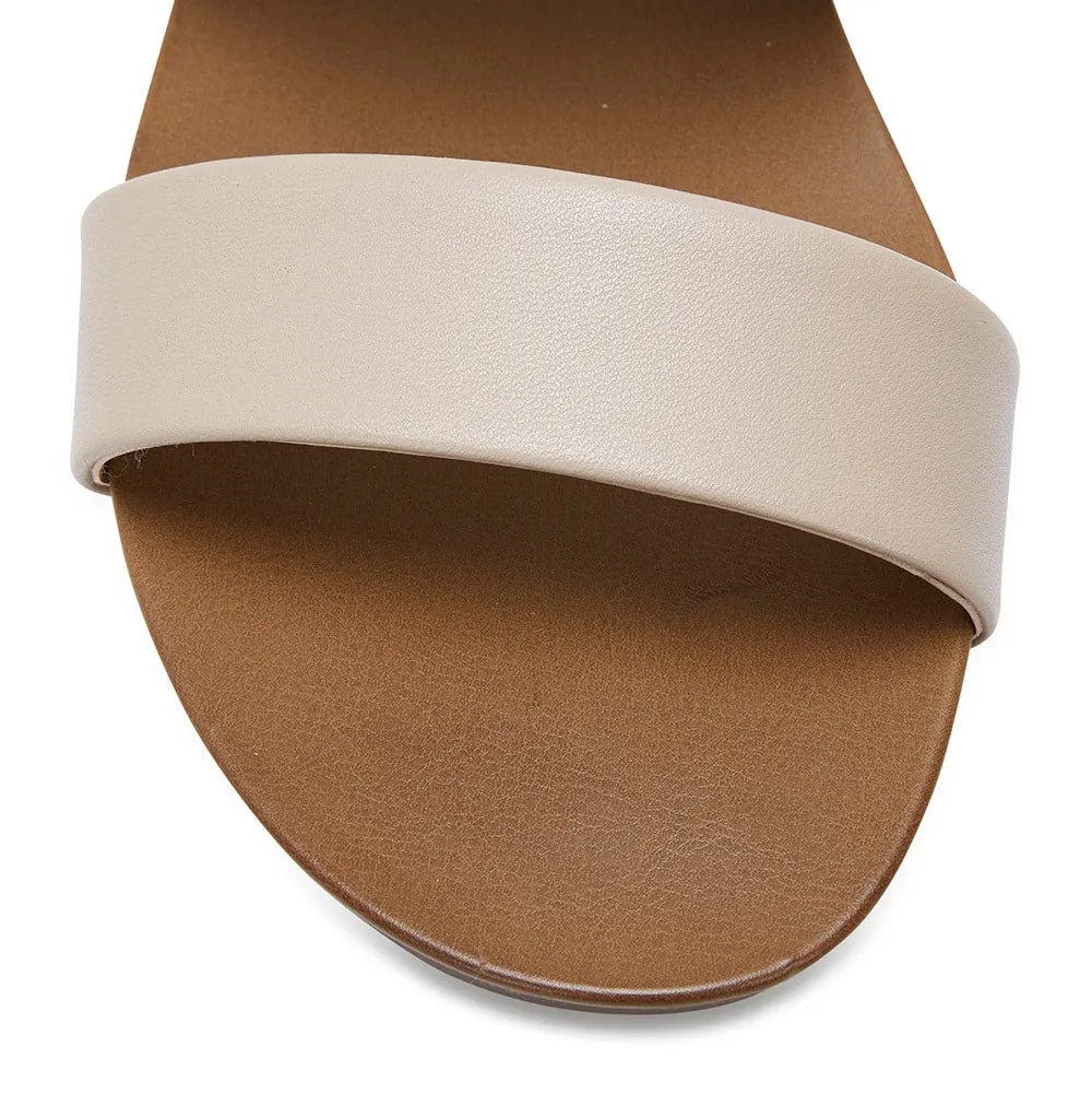 Aruba Slide in Nude Leather