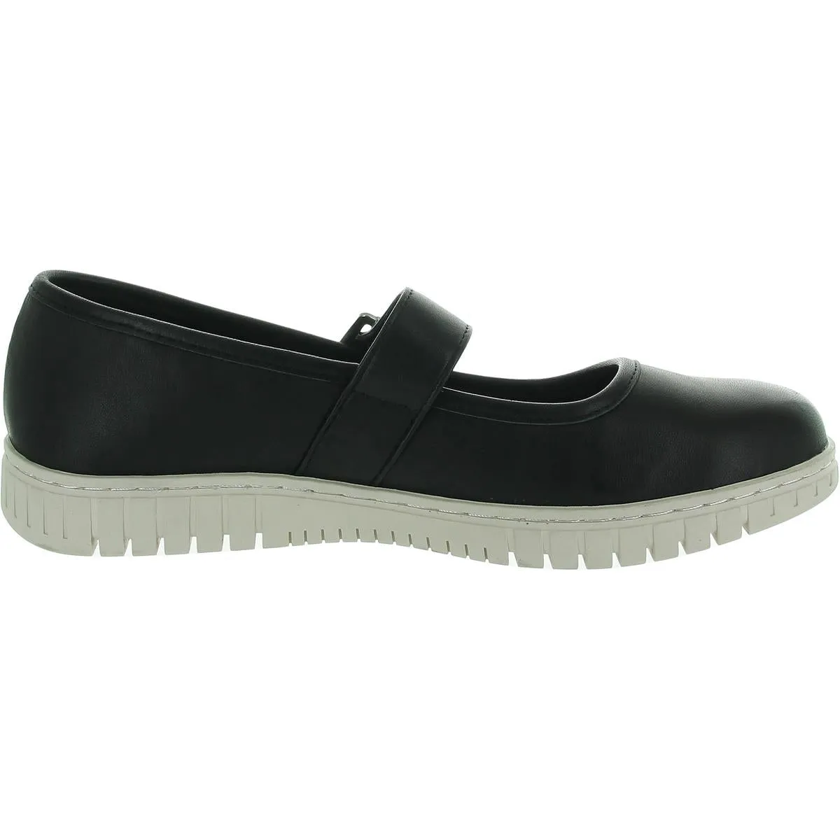 ASTRO Womens Cushioned Footbed Leather Mary Janes
