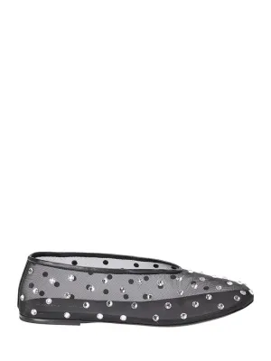 Ballet Flats With Swarovski Crystal Detail