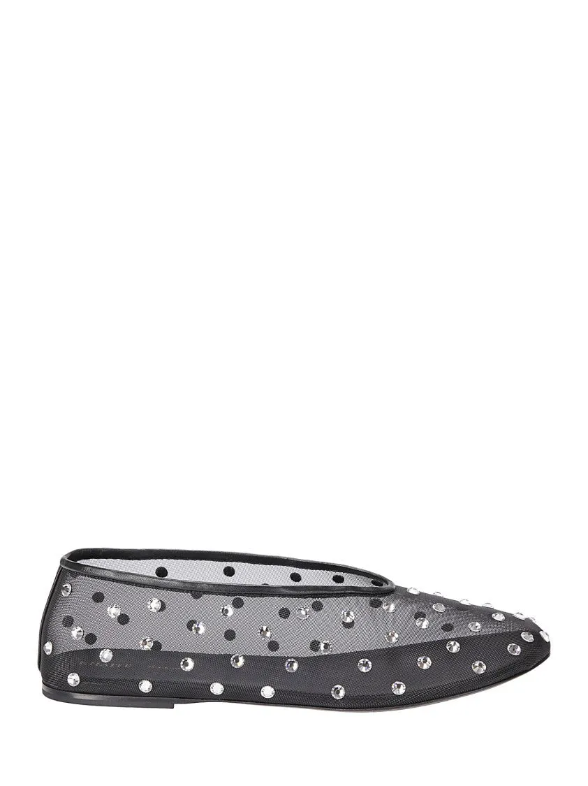 Ballet Flats With Swarovski Crystal Detail