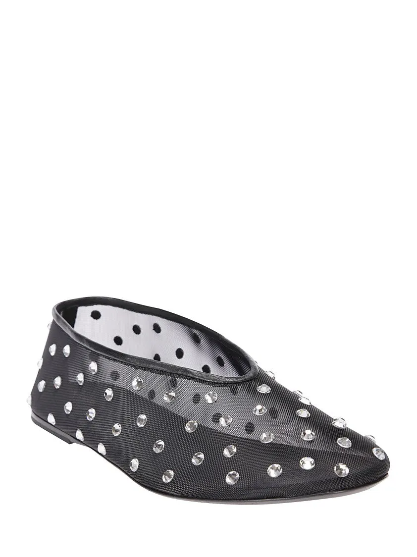 Ballet Flats With Swarovski Crystal Detail