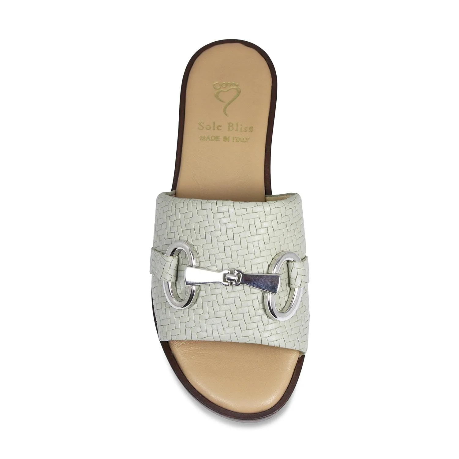 Bardot: Mint Weave Leather