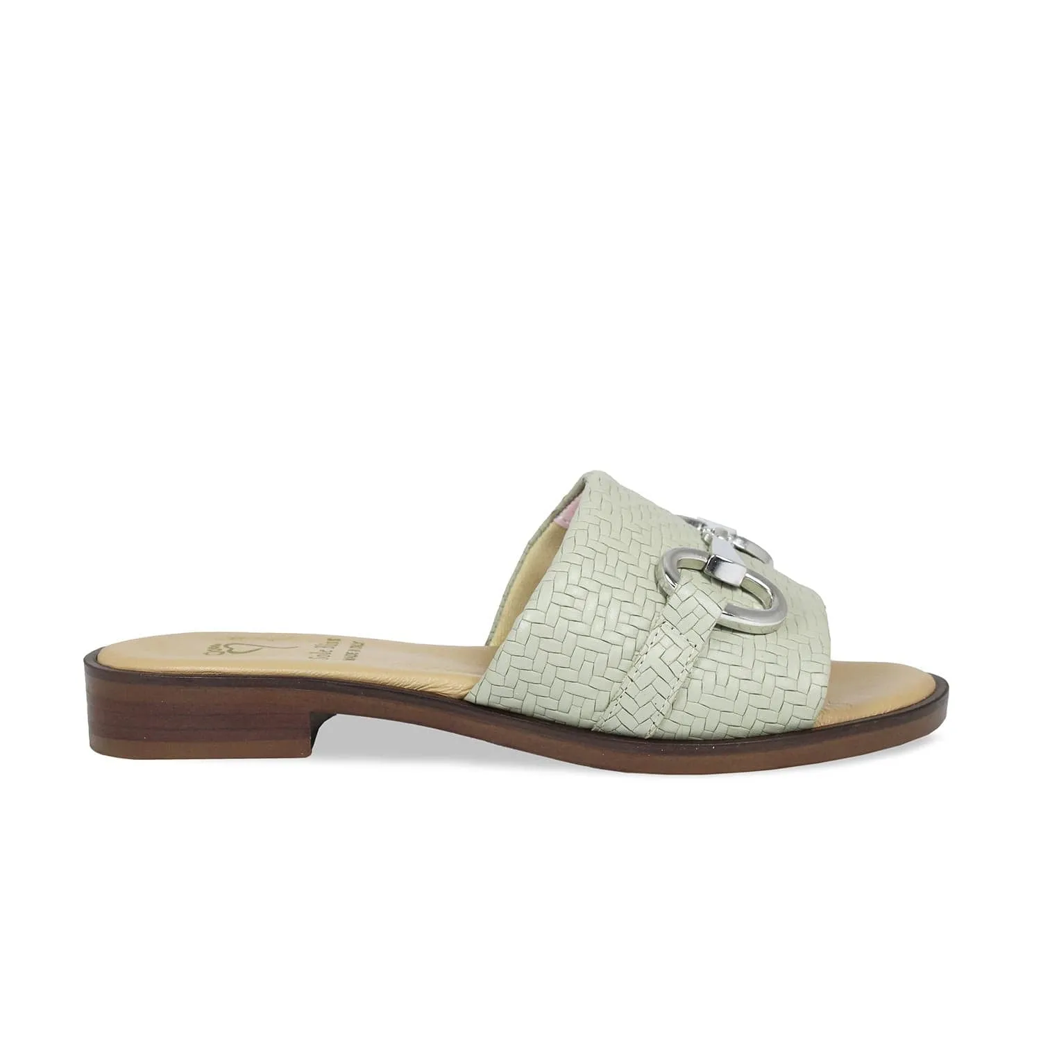 Bardot: Mint Weave Leather