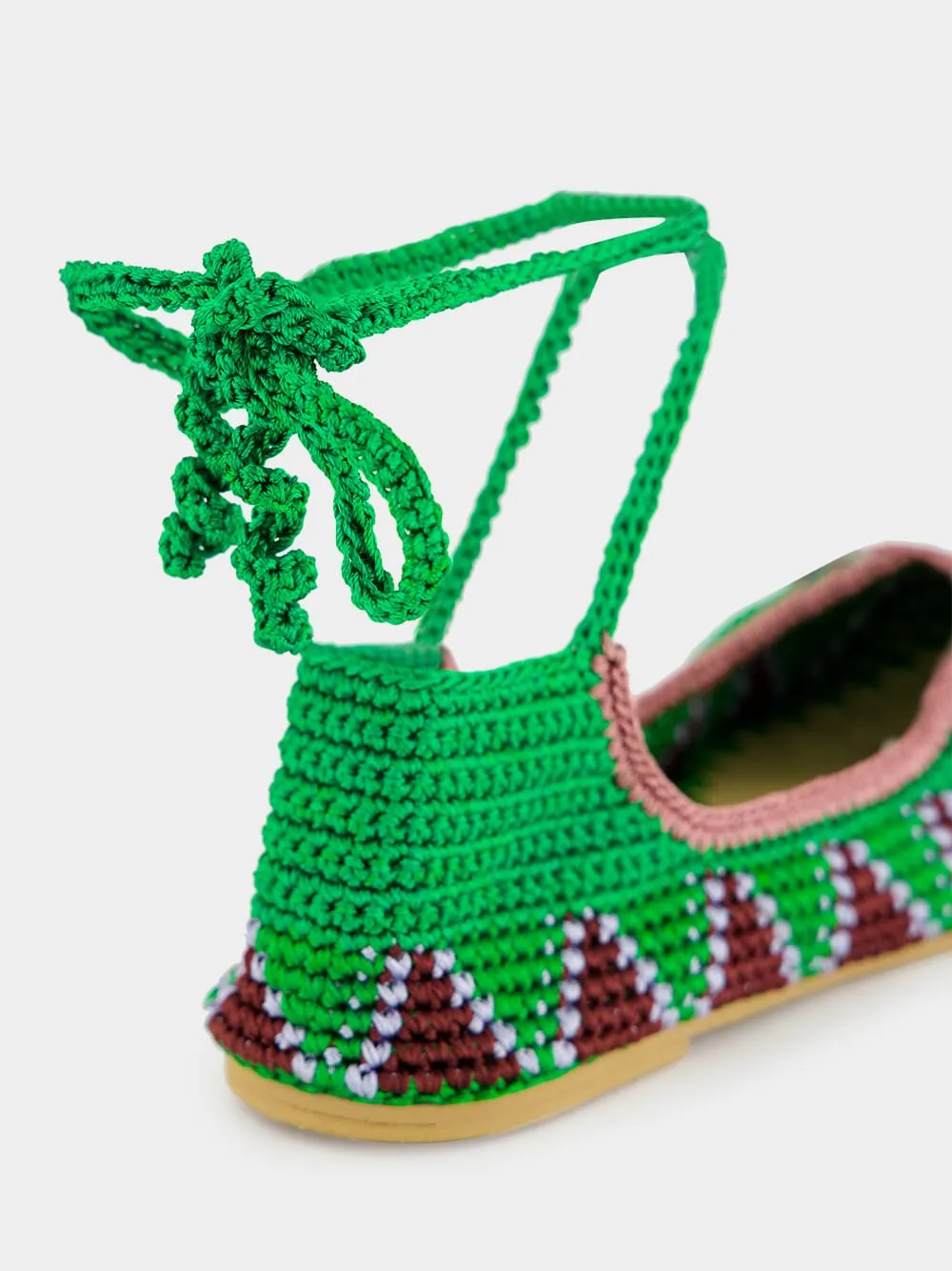 Basil Green High Crochet Ballerina
