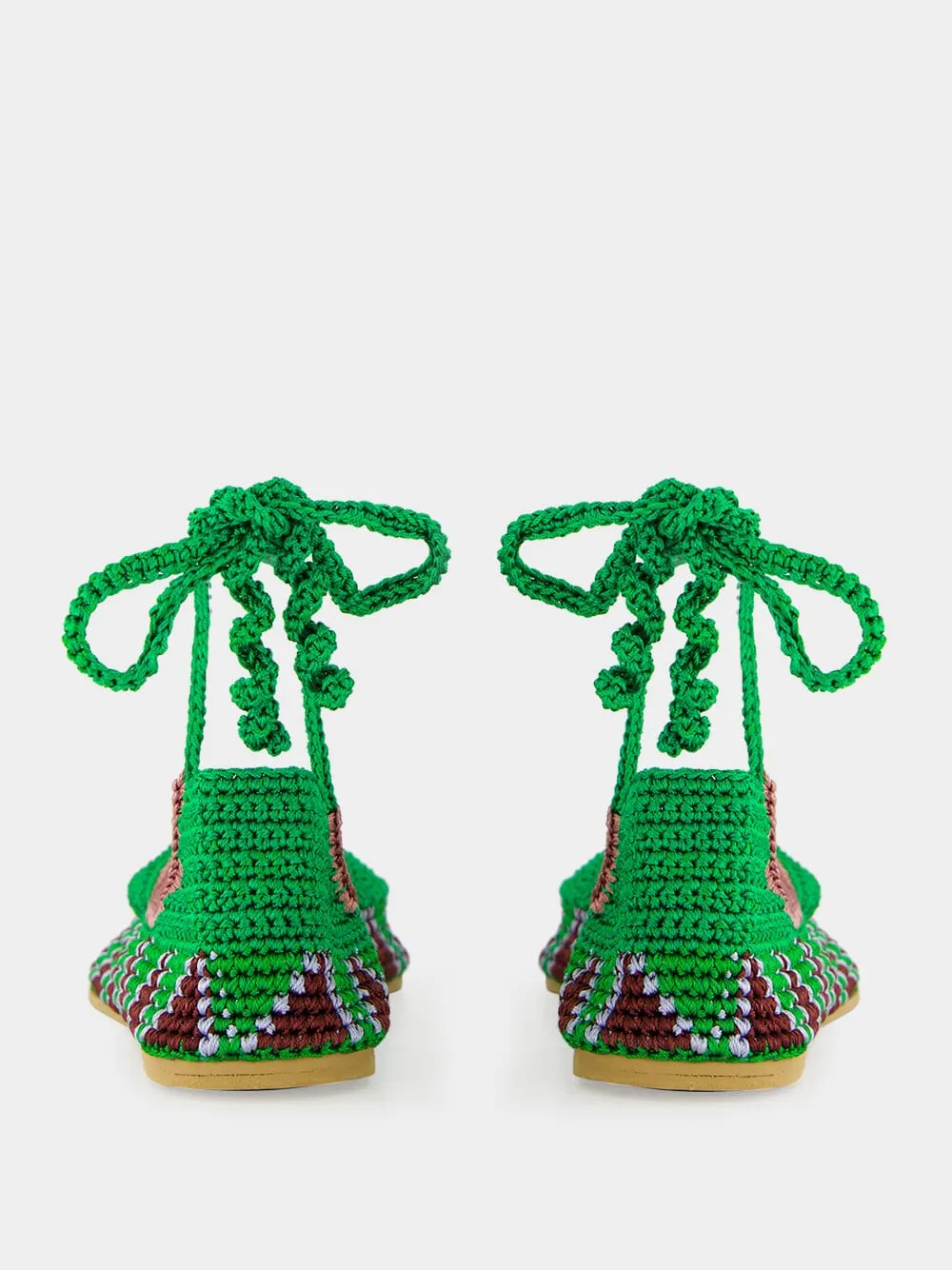 Basil Green High Crochet Ballerina