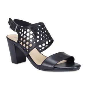 Benson Heel in Black Leather
