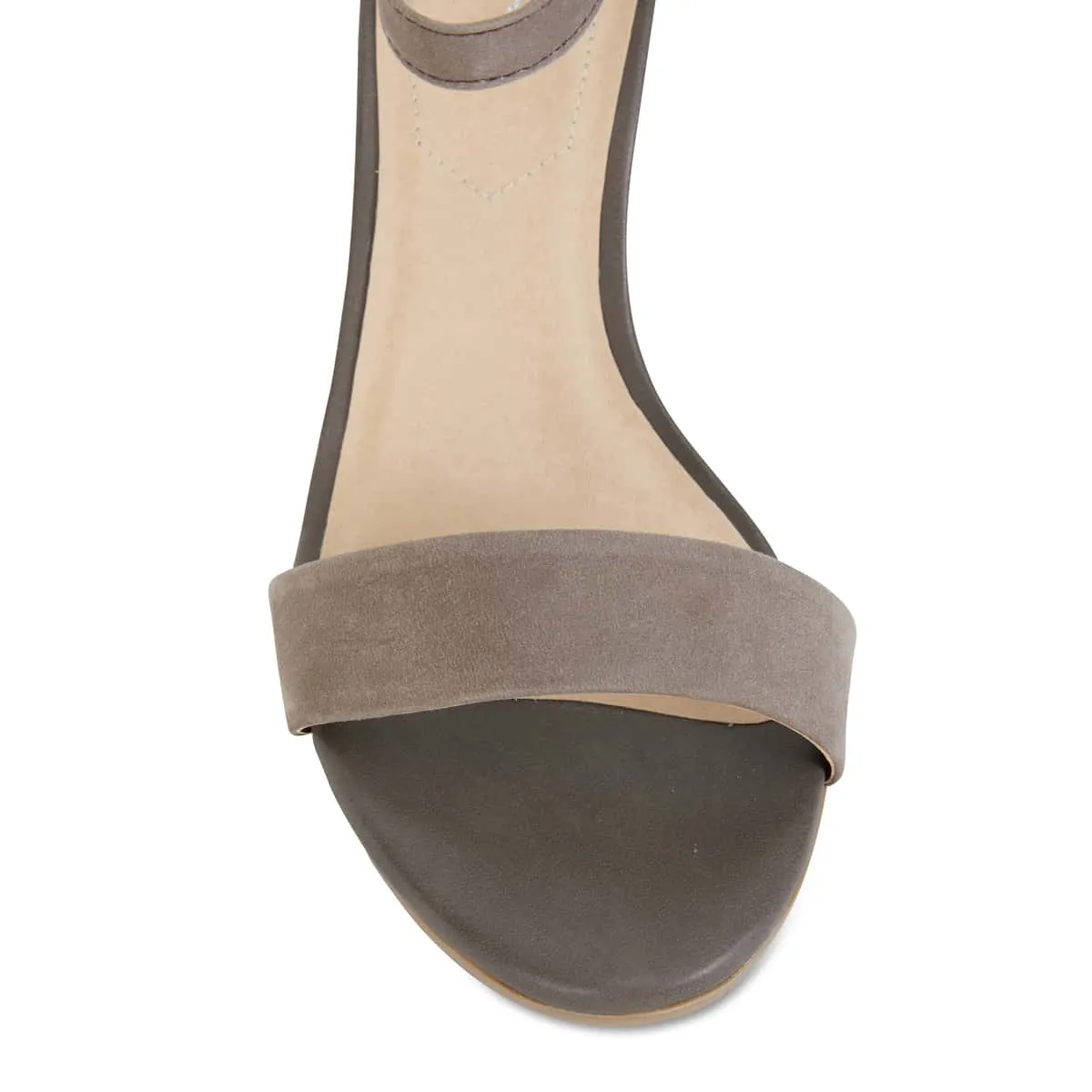 Beyond Heel in Taupe Suede