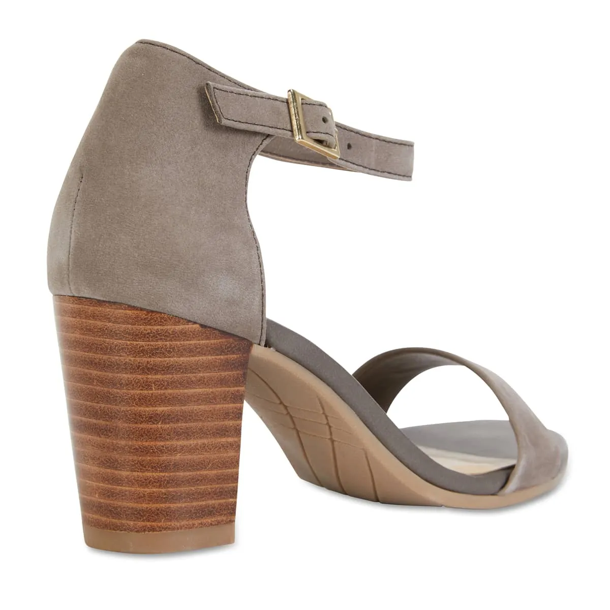 Beyond Heel in Taupe Suede