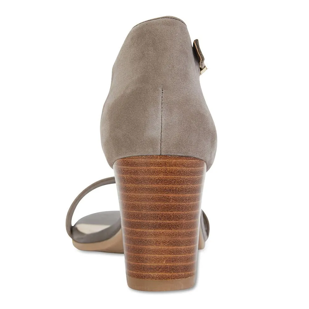 Beyond Heel in Taupe Suede