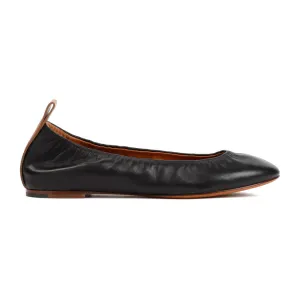 Black Lambskin Nappa Ballerina