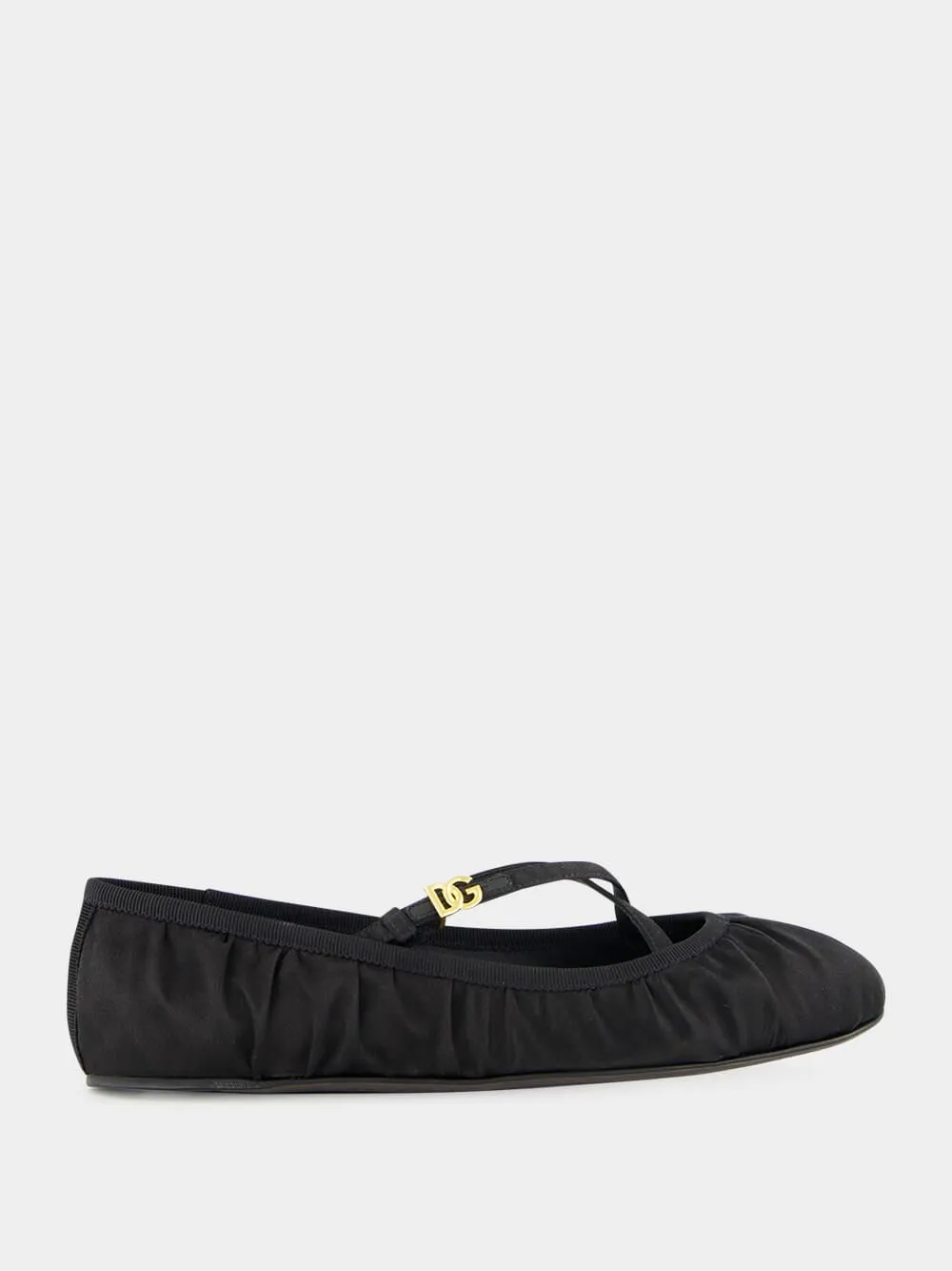 Black Satin Ballet Flats