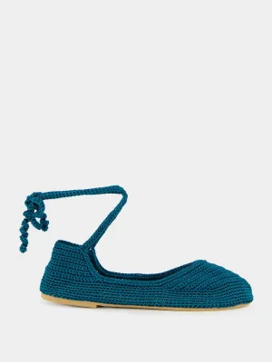 Blue High Crochet Ballerina