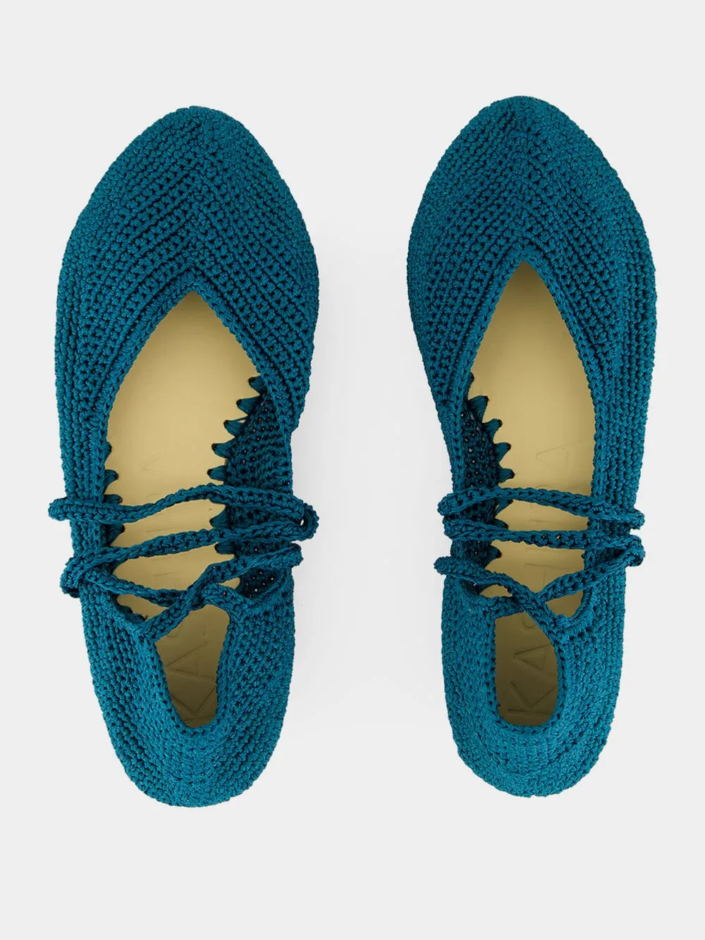 Blue High Crochet Ballerina