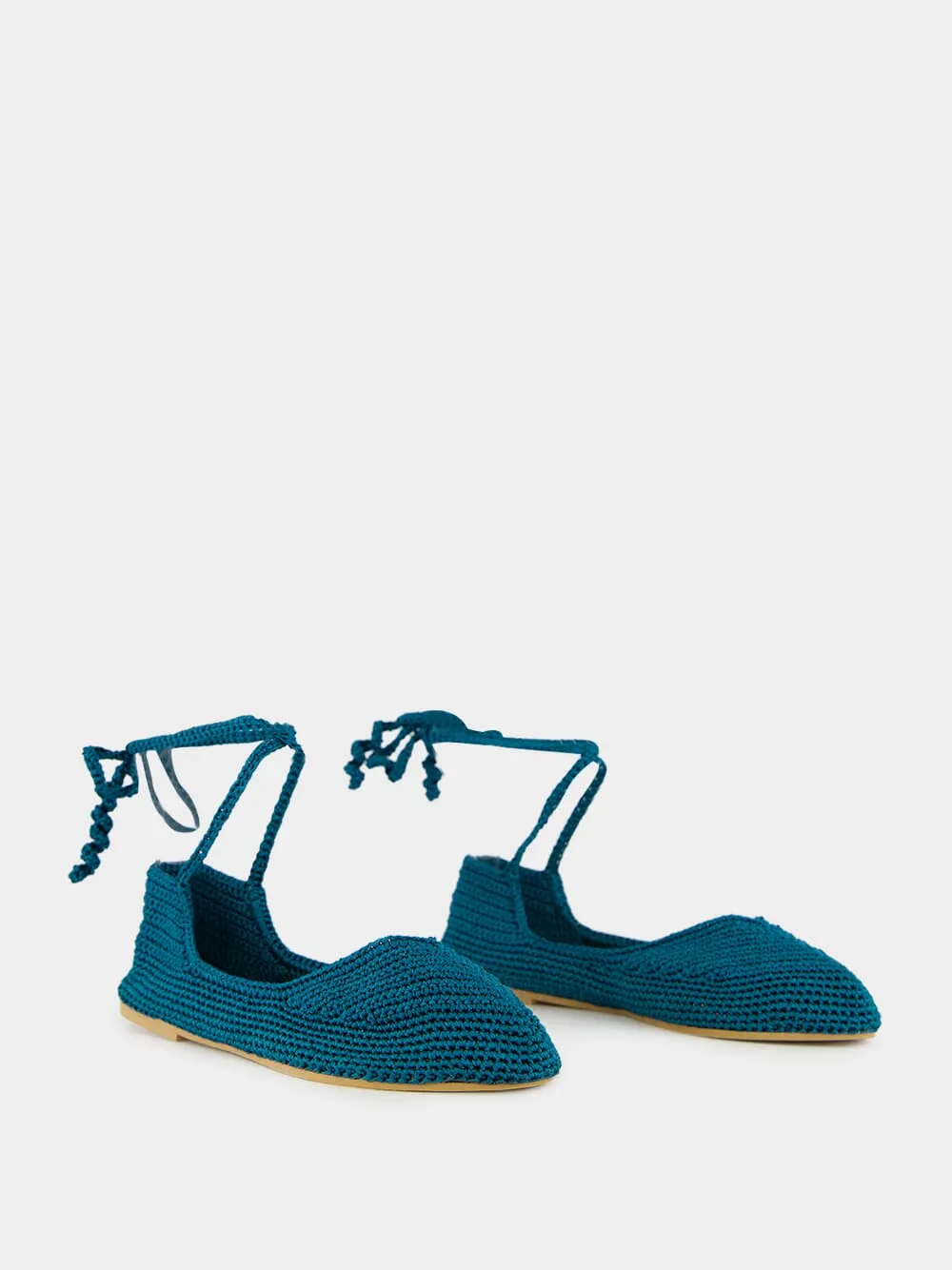 Blue High Crochet Ballerina