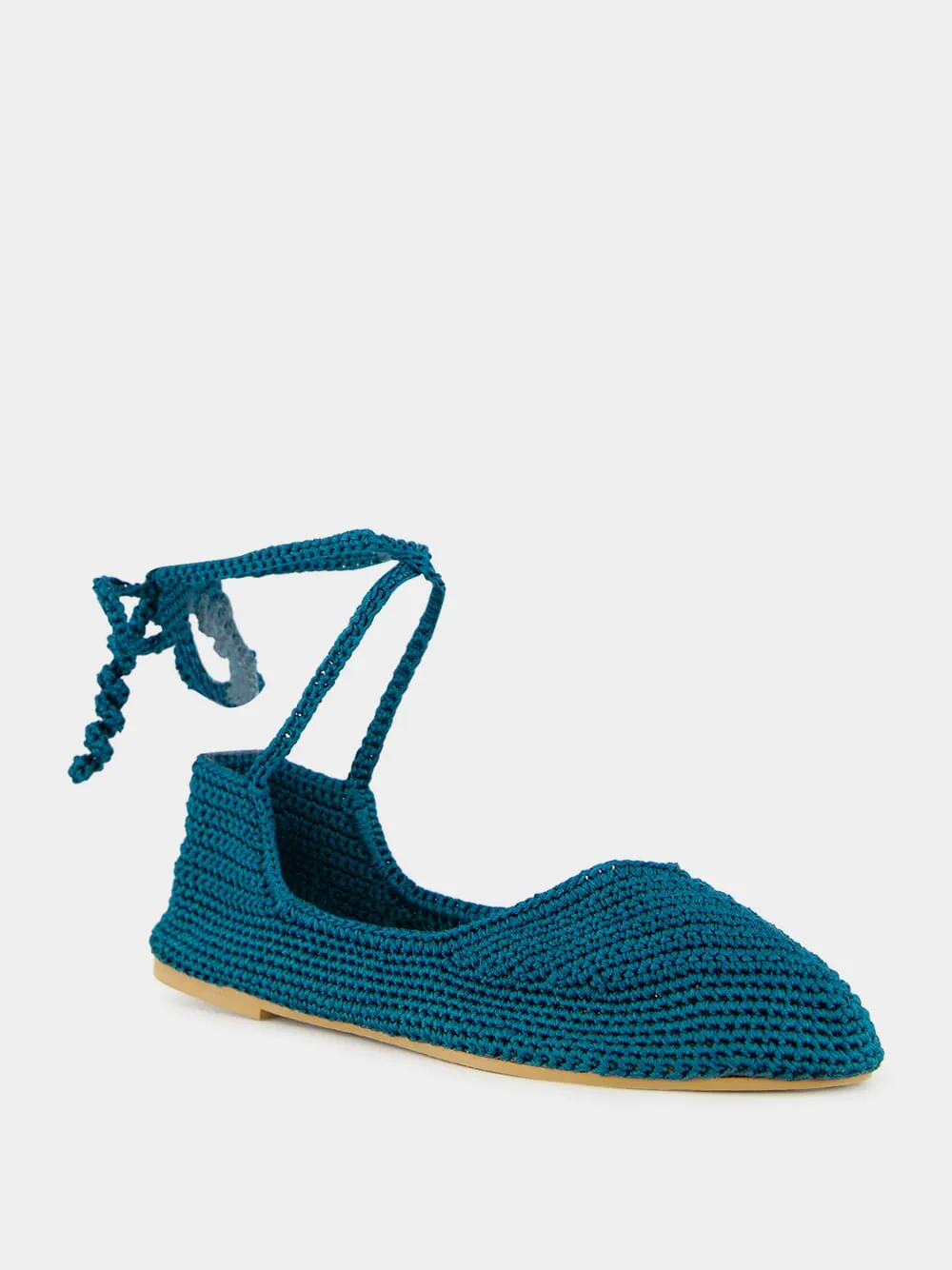 Blue High Crochet Ballerina