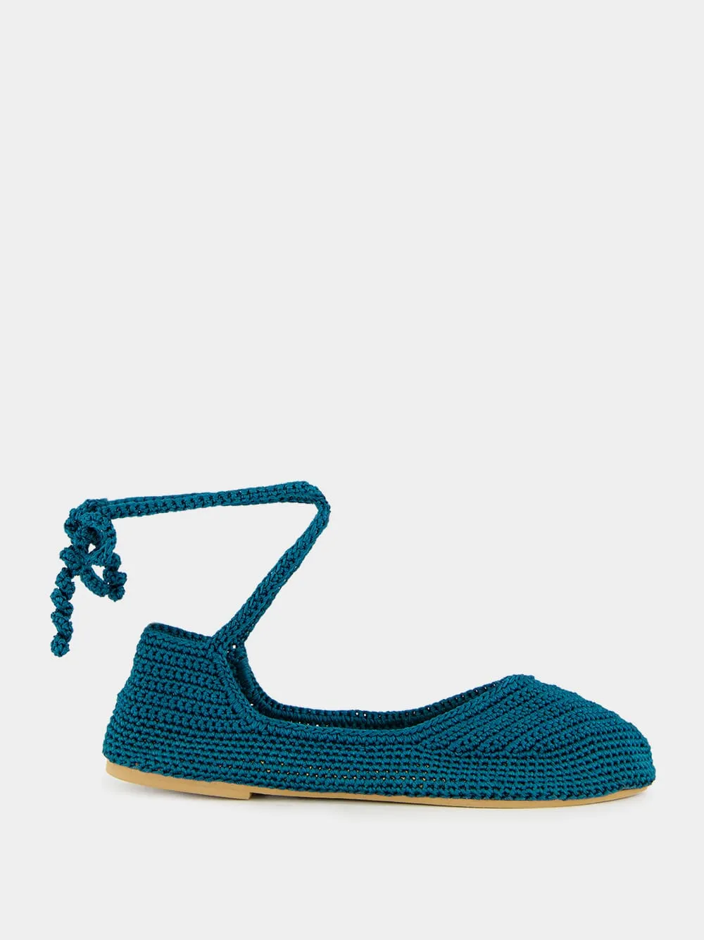 Blue High Crochet Ballerina