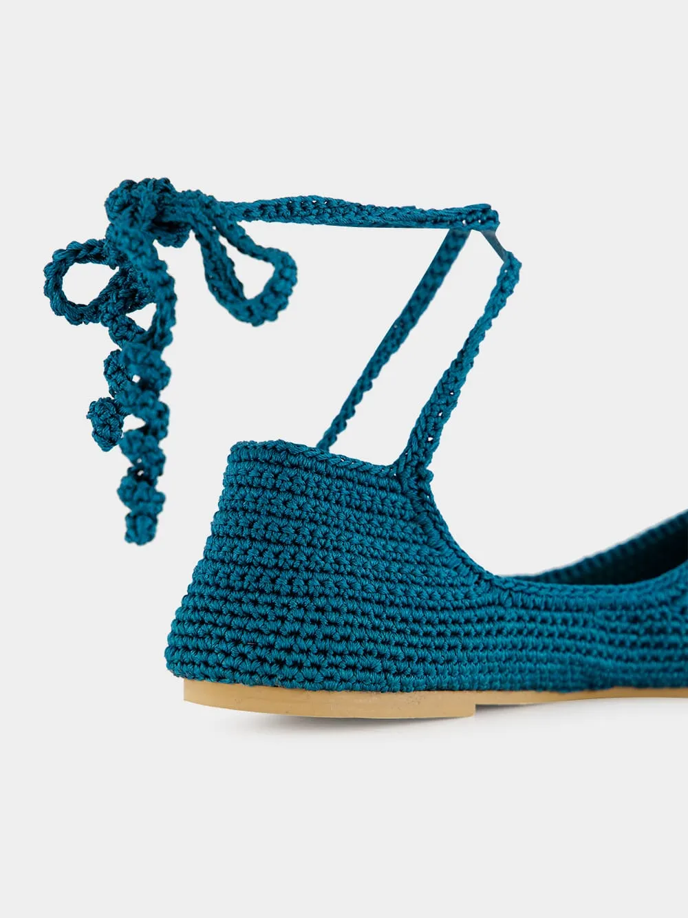 Blue High Crochet Ballerina