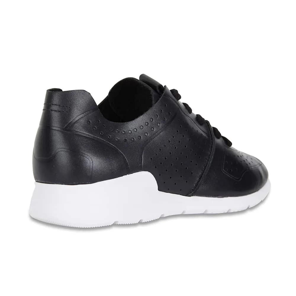 Bolt Sneaker in Black Leather