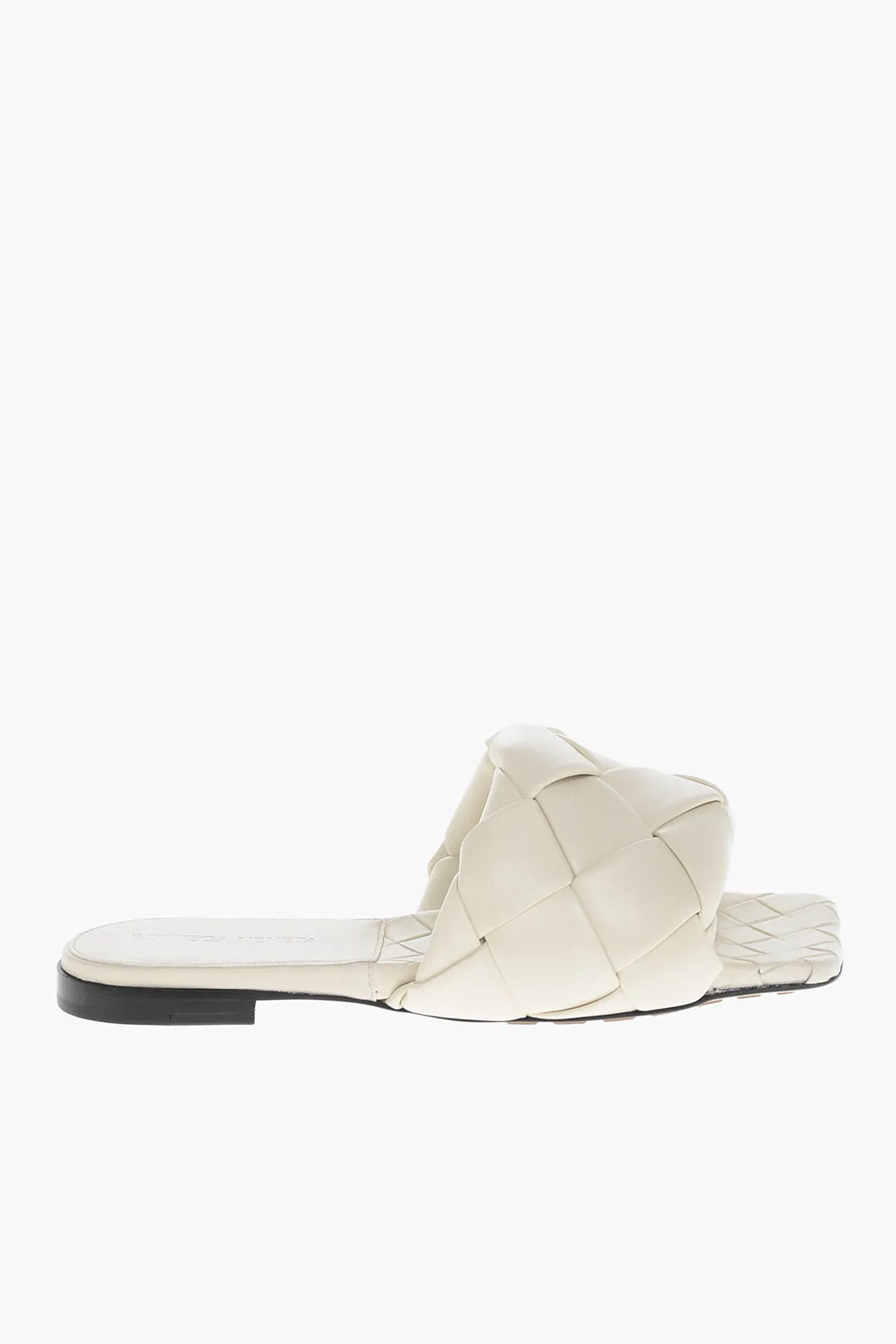 Bottega Veneta Woven Leather Lido Sliders