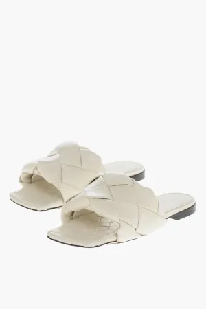 Bottega Veneta Woven Leather Lido Sliders