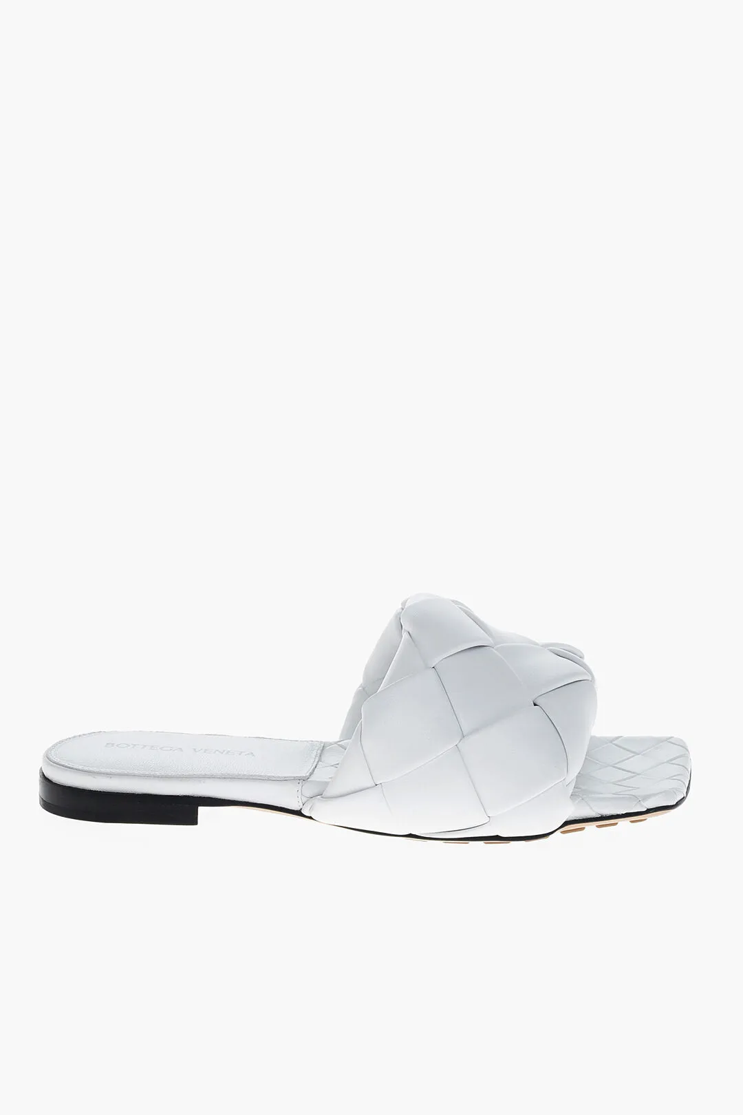 Bottega Veneta Woven Leather Lido Sliders