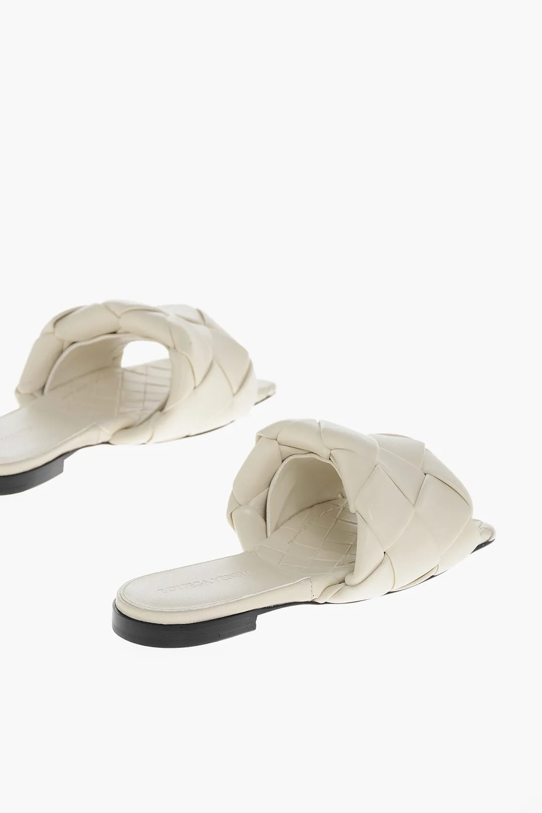 Bottega Veneta Woven Leather Lido Sliders