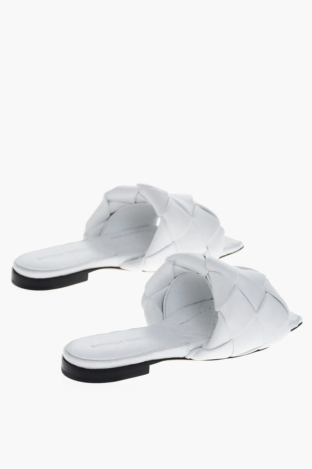 Bottega Veneta Woven Leather Lido Sliders
