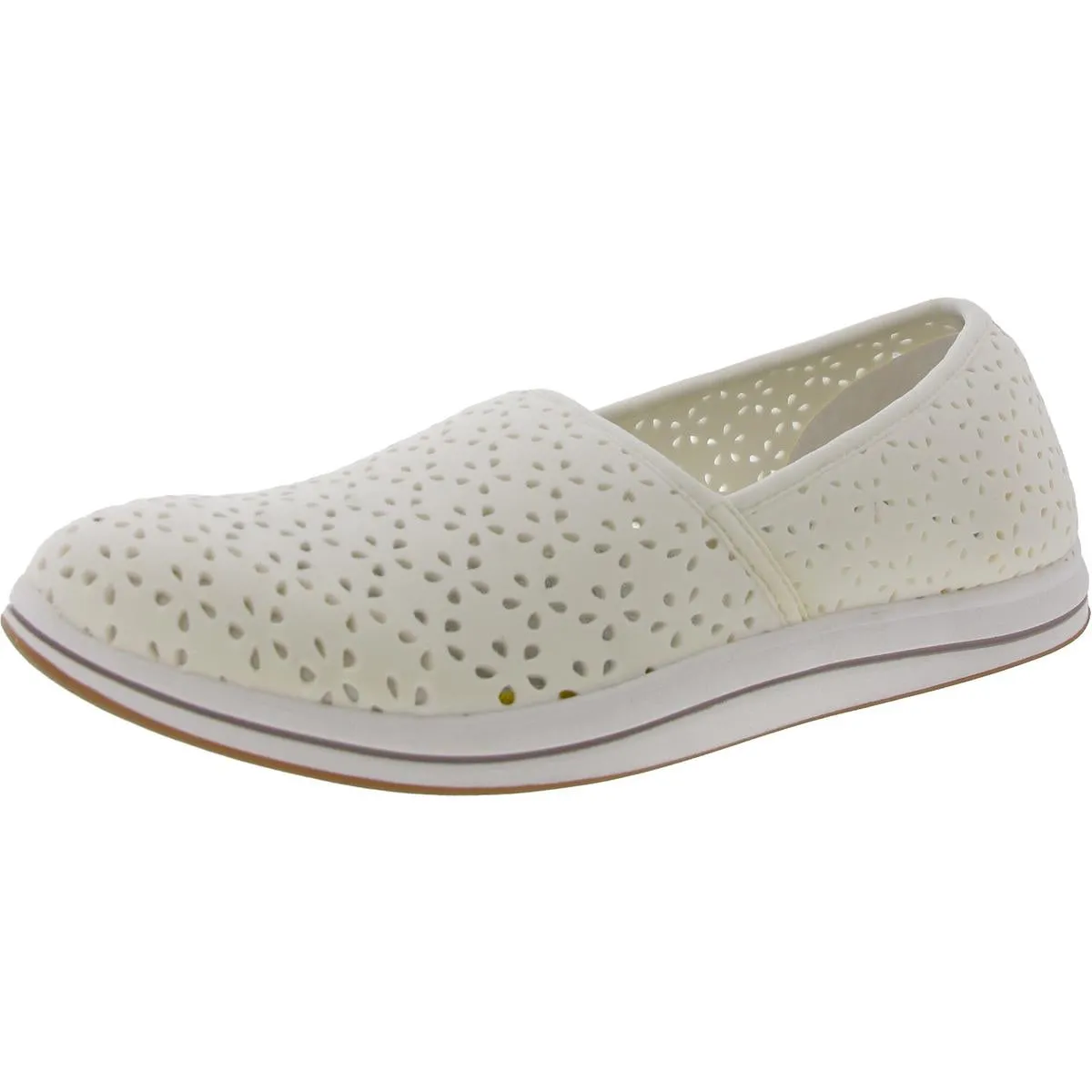 Breeze Emily Womens Perforated Casual Slip-On Sneakers
