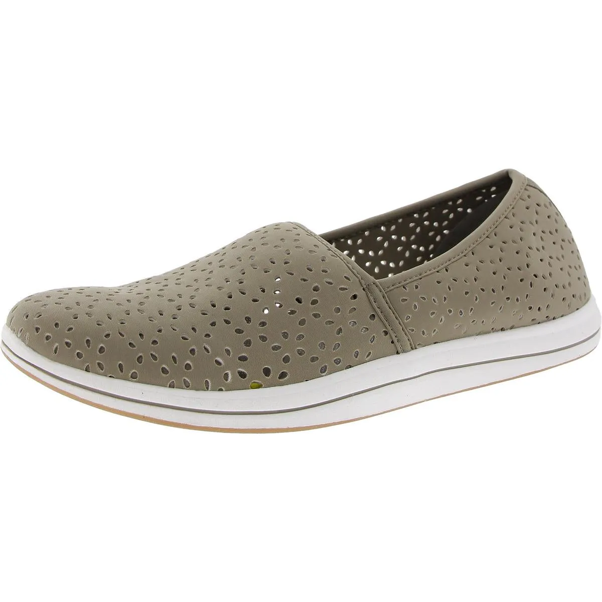 Breeze Emily Womens Perforated Casual Slip-On Sneakers