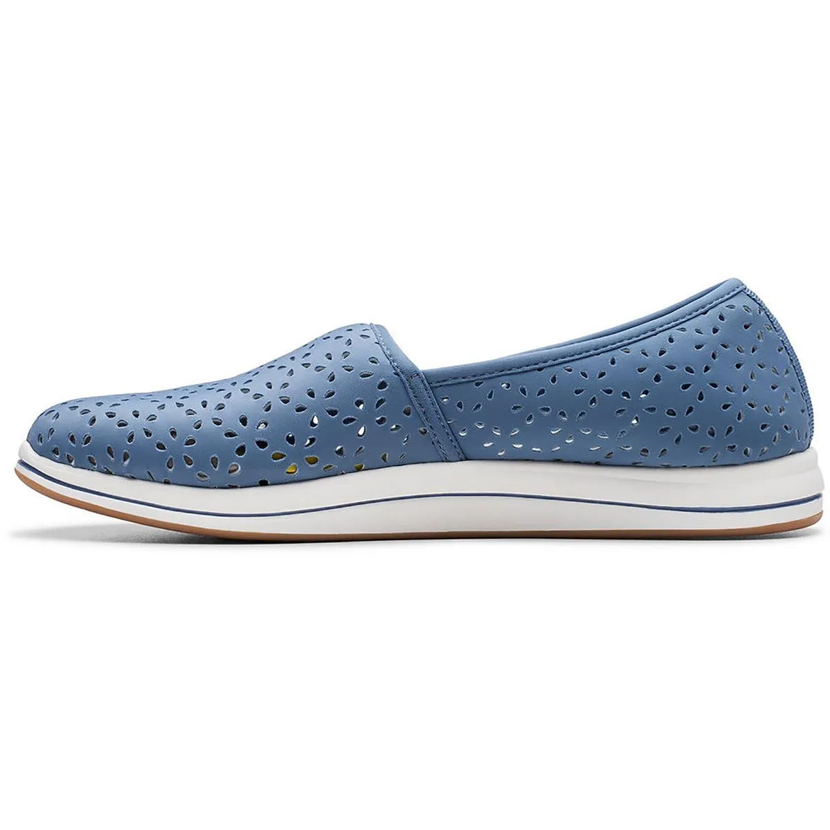 Breeze Emily Womens Perforated Casual Slip-On Sneakers