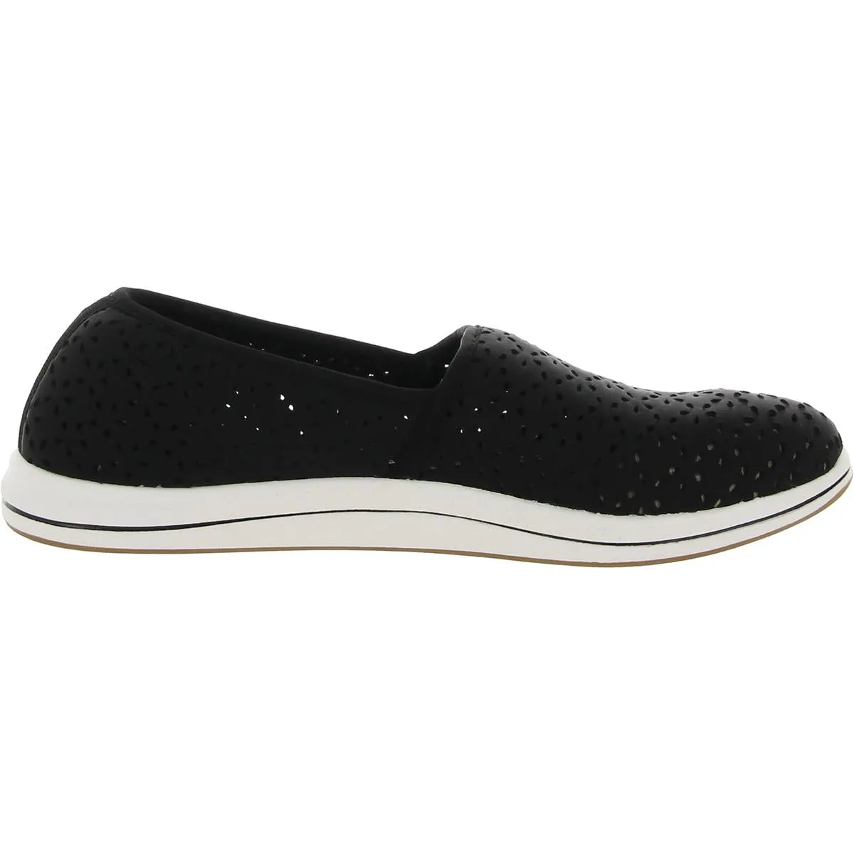 Breeze Emily Womens Perforated Casual Slip-On Sneakers