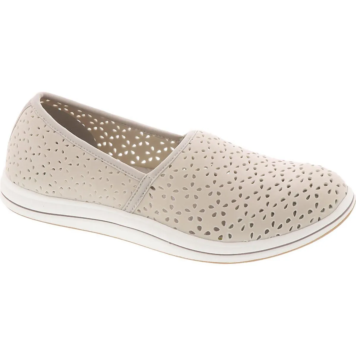 Breeze Emily Womens Perforated Casual Slip-On Sneakers