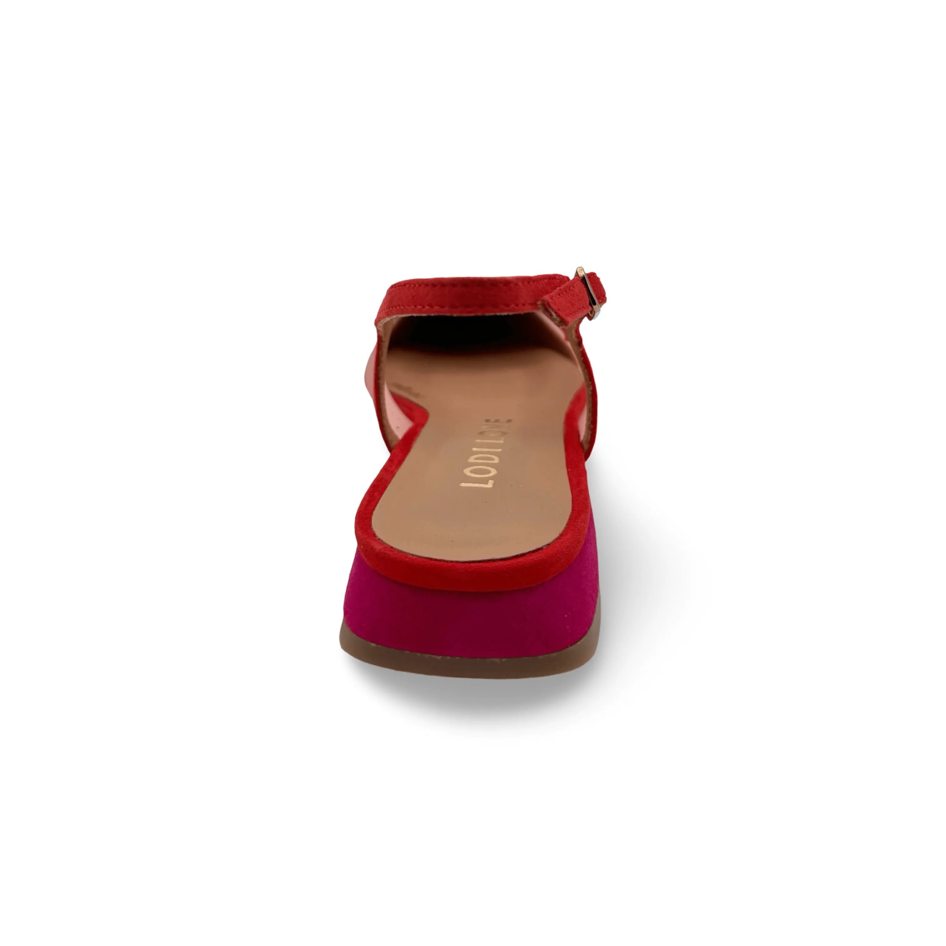 BRO5264 Red Multi Slingback Flat