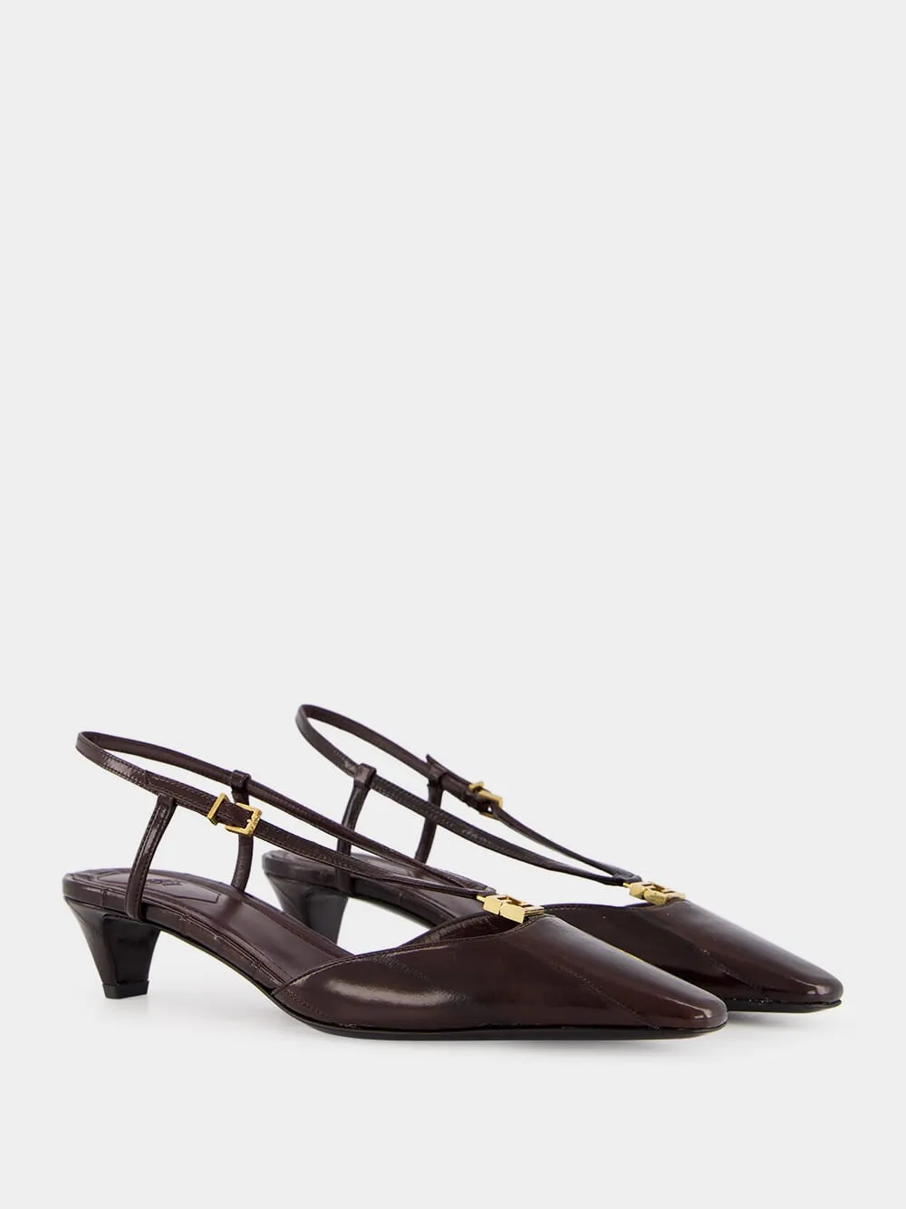 Brown FFold Slingbacks