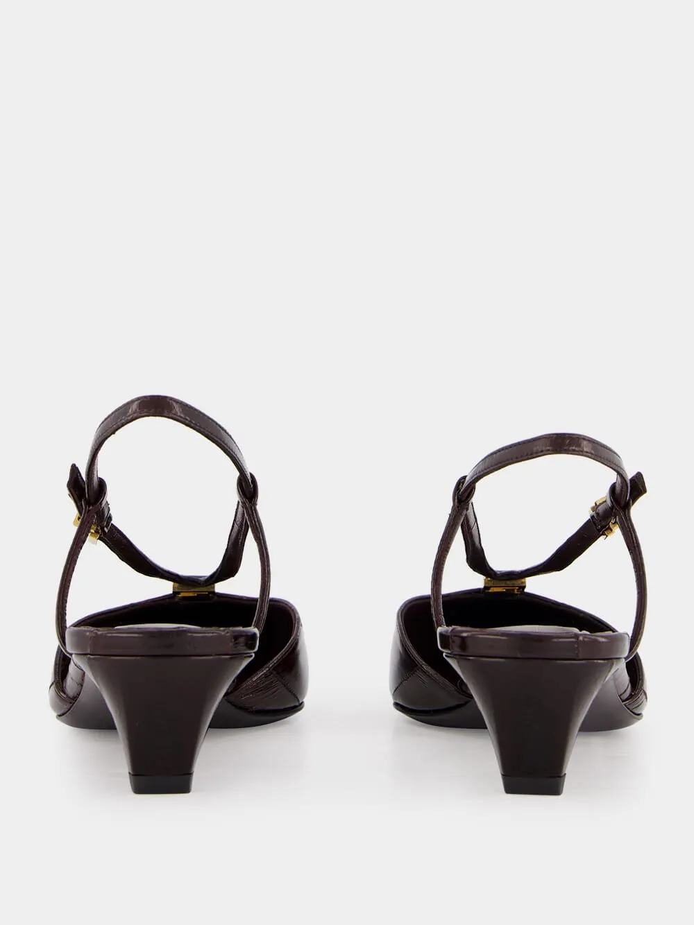 Brown FFold Slingbacks