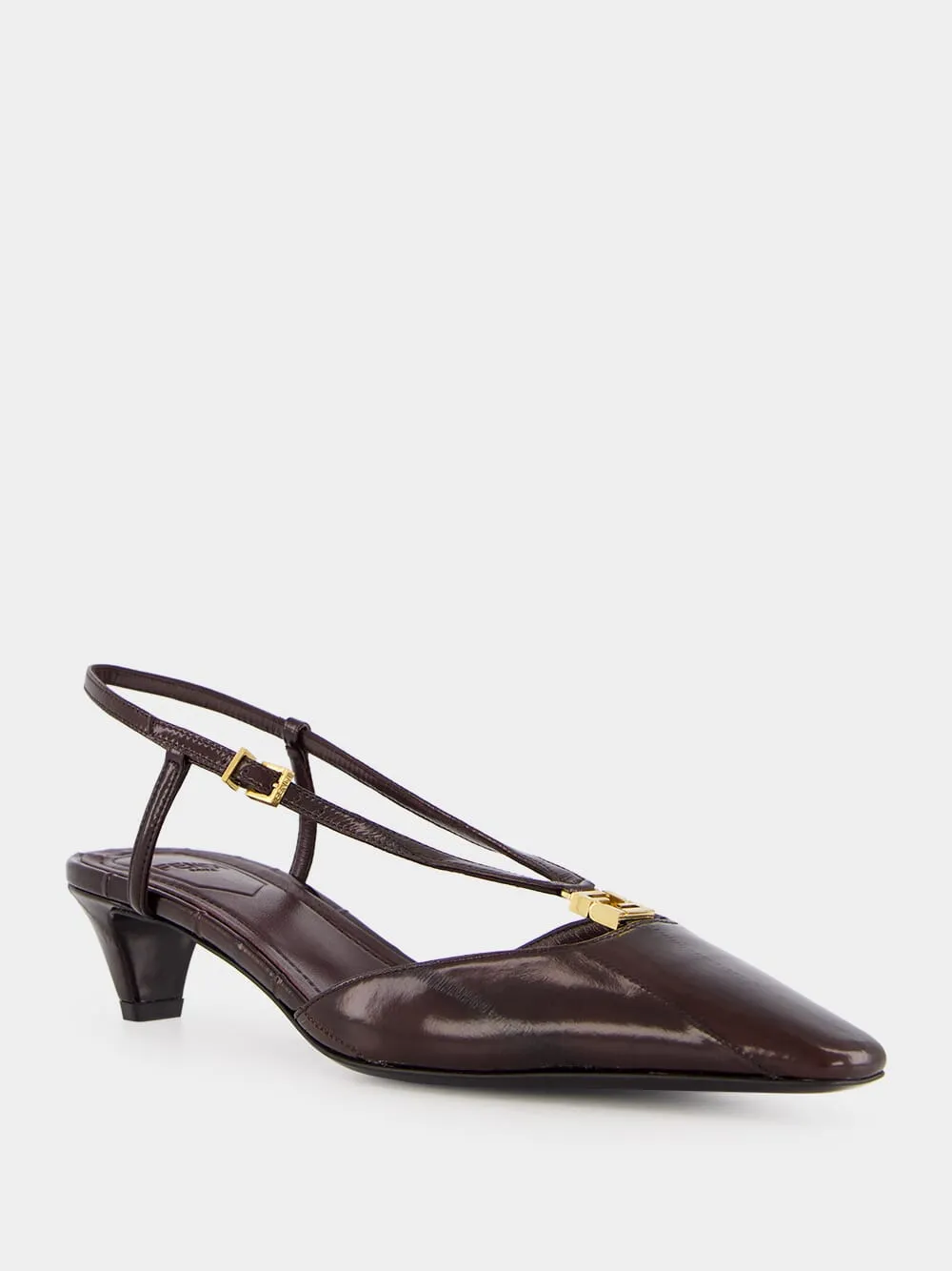 Brown FFold Slingbacks